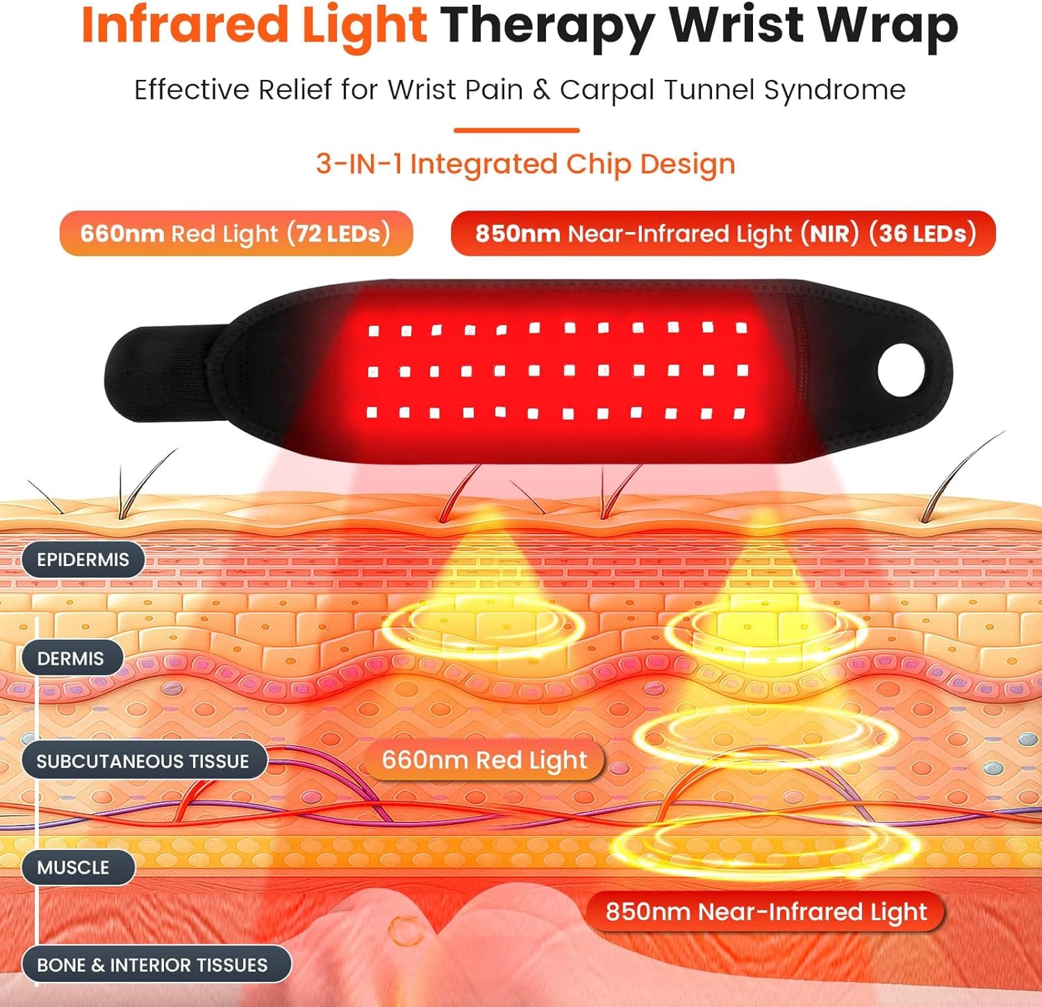 Red light hand belt
